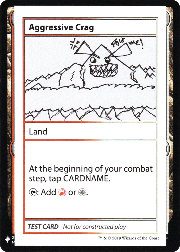 Image: Aggressive Crag - Mystery Booster Playtest Cards 2019