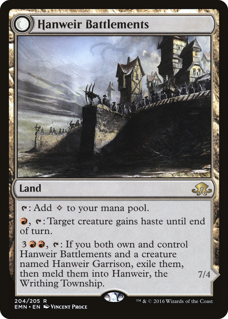 Image: Hanweir Battlements // Hanweir, the Writhing Township - Eldritch Moon