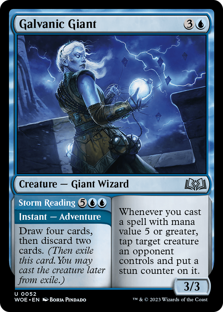 Image: Galvanic Giant // Storm Reading - Wilds of Eldraine