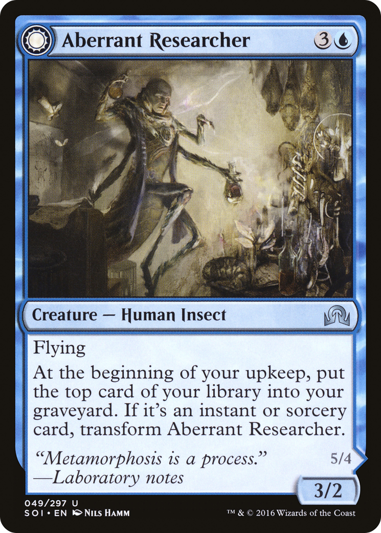 Image: Aberrant Researcher // Perfected Form - Shadows over Innistrad