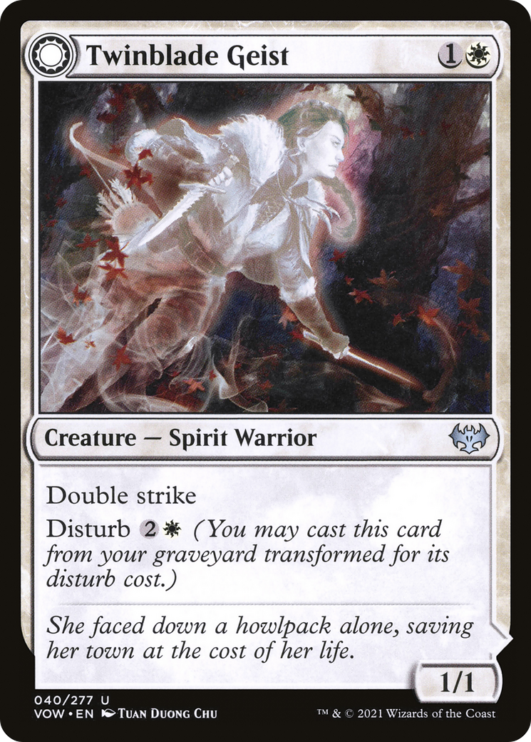 Image: Twinblade Geist // Twinblade Invocation - Innistrad: Crimson Vow
